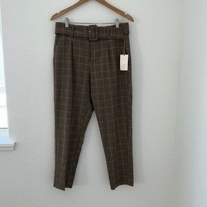 A New Day High Waisted Cropped Trouser Square Plaid Pattern 8